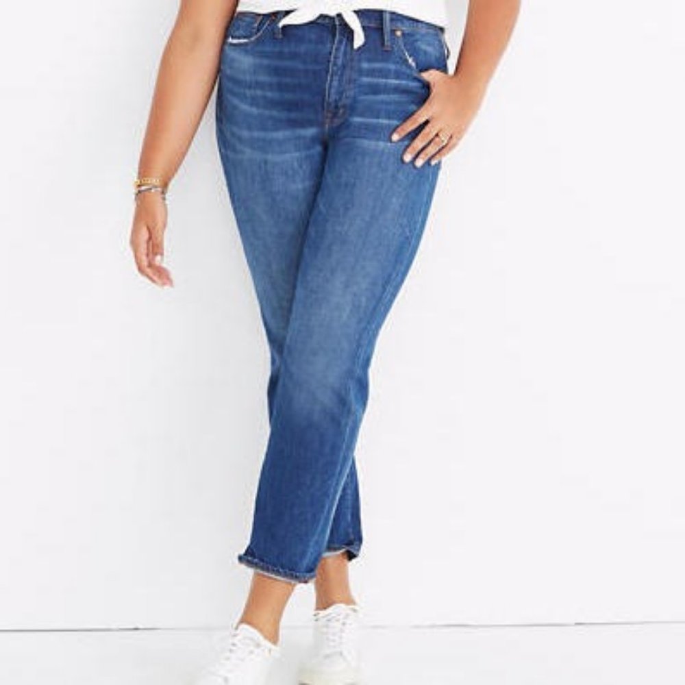Madewell Women's Medium Wash The High Rise Slim Boyjean Denim Jeans Size 31